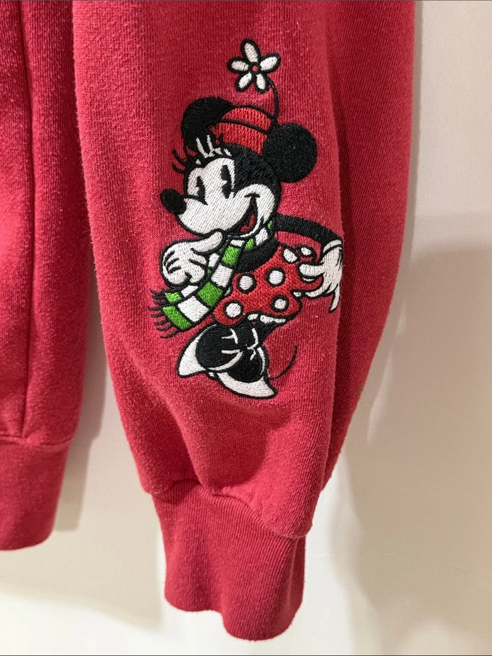 Youth Red Mickey Mouse Zip-Up Hoodie